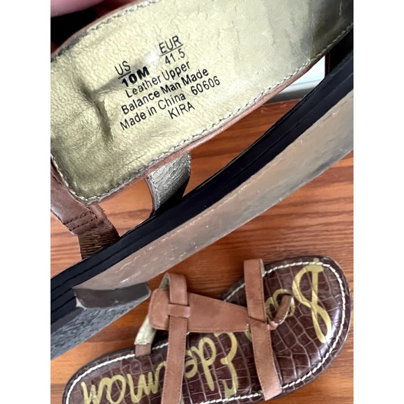 Sam Edelman Slip On Saddle Leather Womens Size 10 M Shoe Slide Sandal - Picture 4 of 4